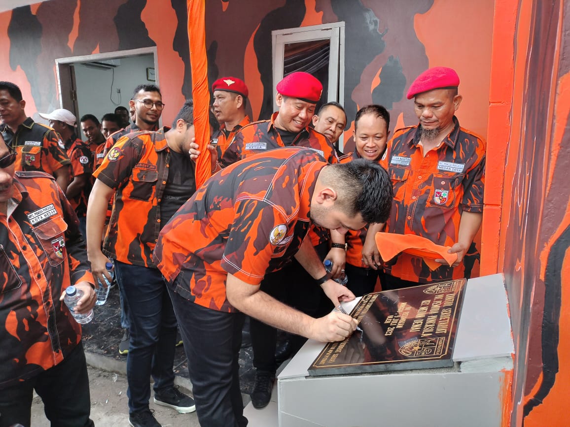 Ketua MPC PP Kota Medan Resmikan Kantor PAC PP Kec Medan Denai Thn 2023