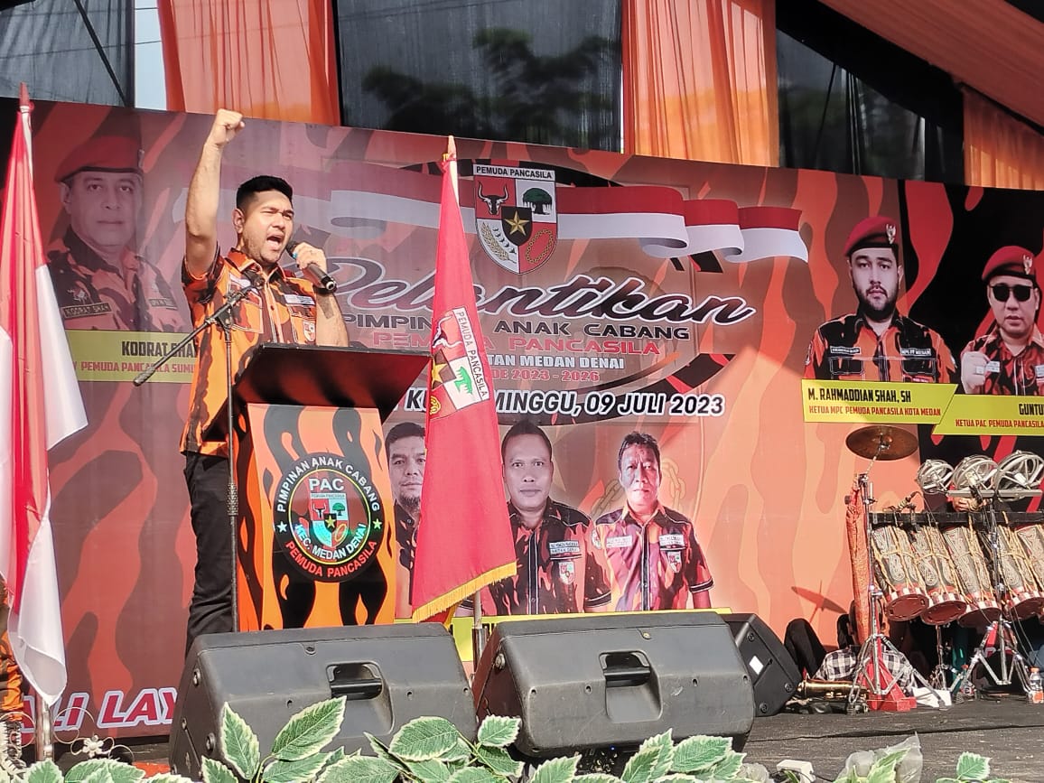 Ribuan Kader Pemuda Pancasila Menghadiri Pelantikan PAC Pemuda Pancasila Kecamatan Medan Denai