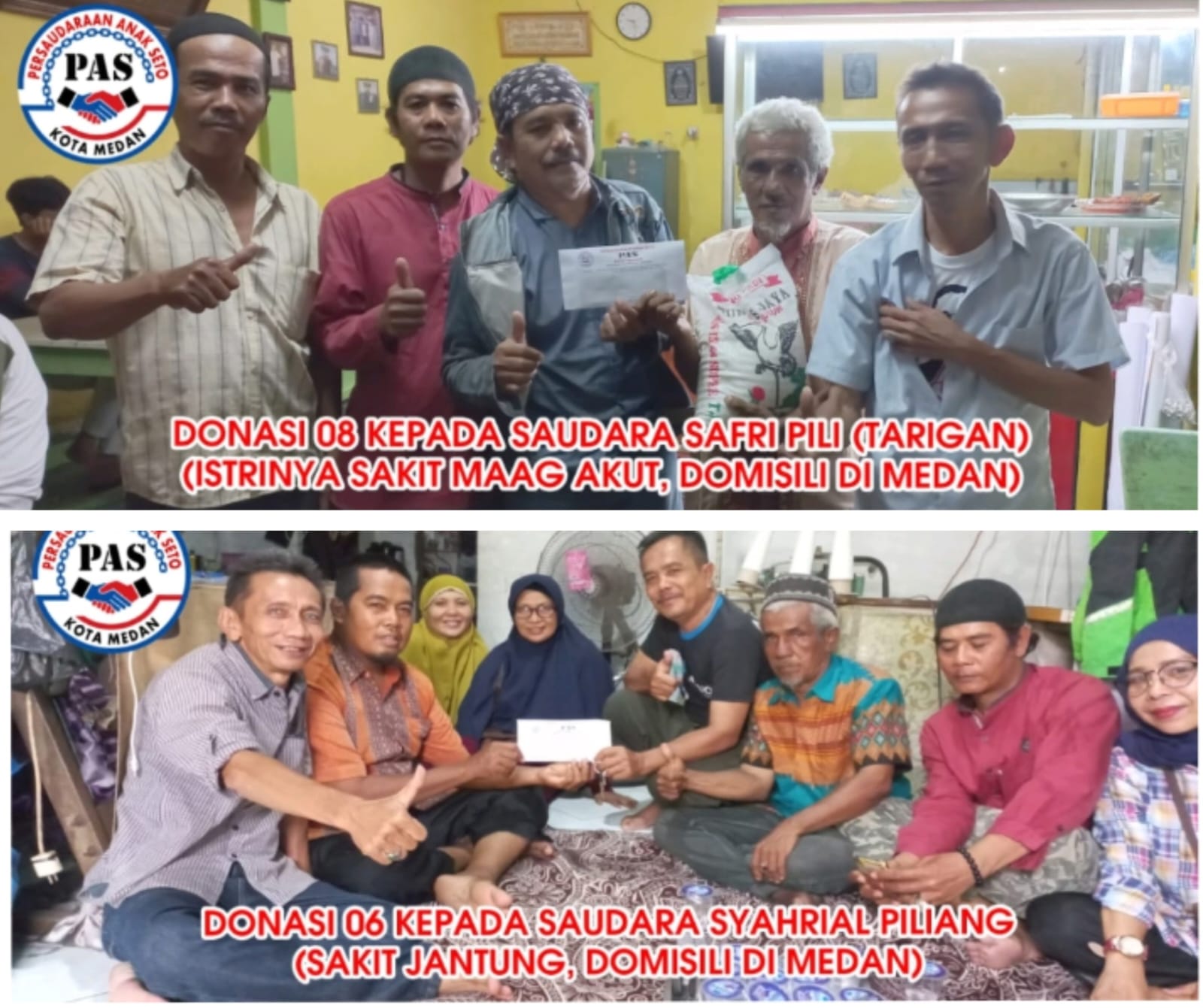 Jelang HUT Ke- 1 Persaudaraan Anak Seto (PAS) Medan Salurkan Bantuan Sosial ke Mesjid Al-Muhajirin