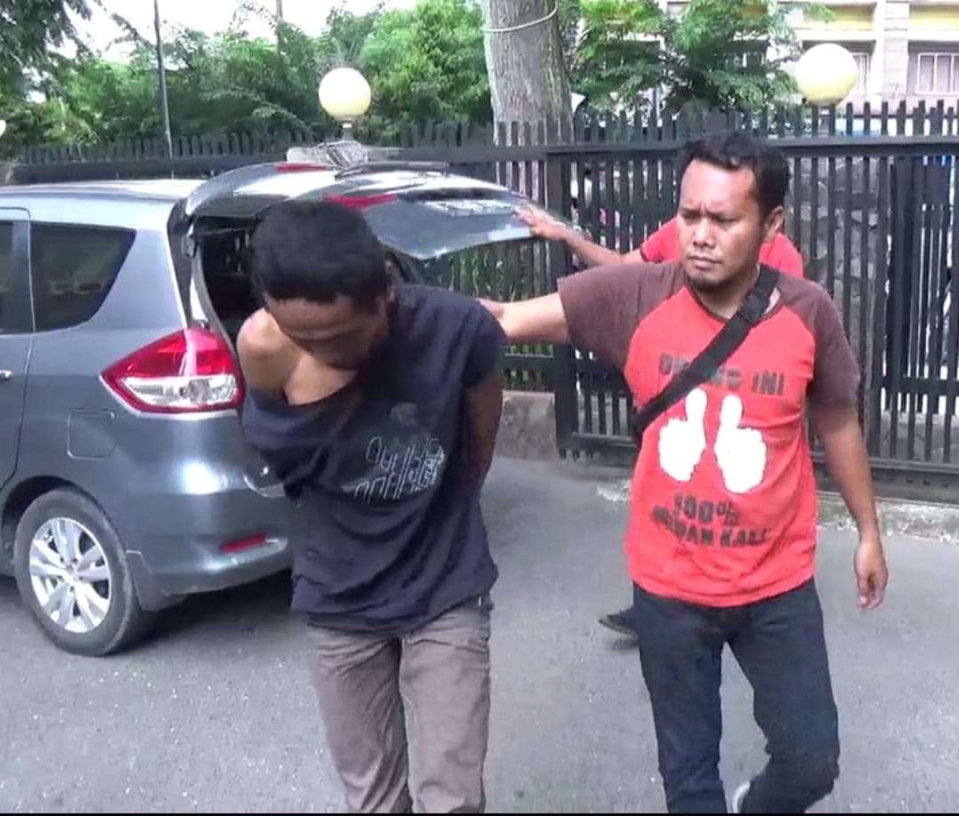 Personel Unit Reskrim Polsek Sunggal Ciduk Juru Parkir Pelaku Perampokan HP Nenek Nenek