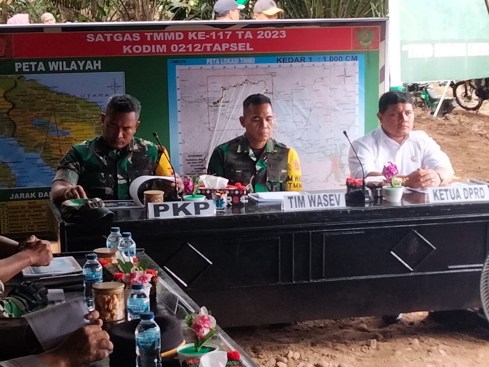 Ketua DPRD Tapsel bersama Dansatgas Sambut serta Dampingi Tim Wasev Mabes TNI dan Danrem 023/KS Tinjau Lokasi TMMD 117,Abdul Basith : TMMD Program TNI Sejuta Manfaat untuk Masyarakat