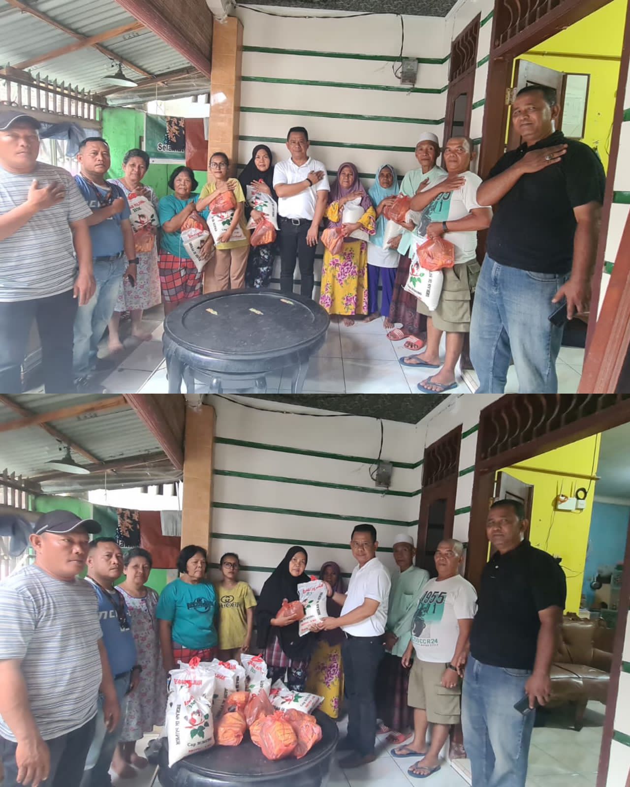 Jumat Barokah di Denai, Ketua Pewarta Bagikan Sembako kepada Warga Kurang Mampu