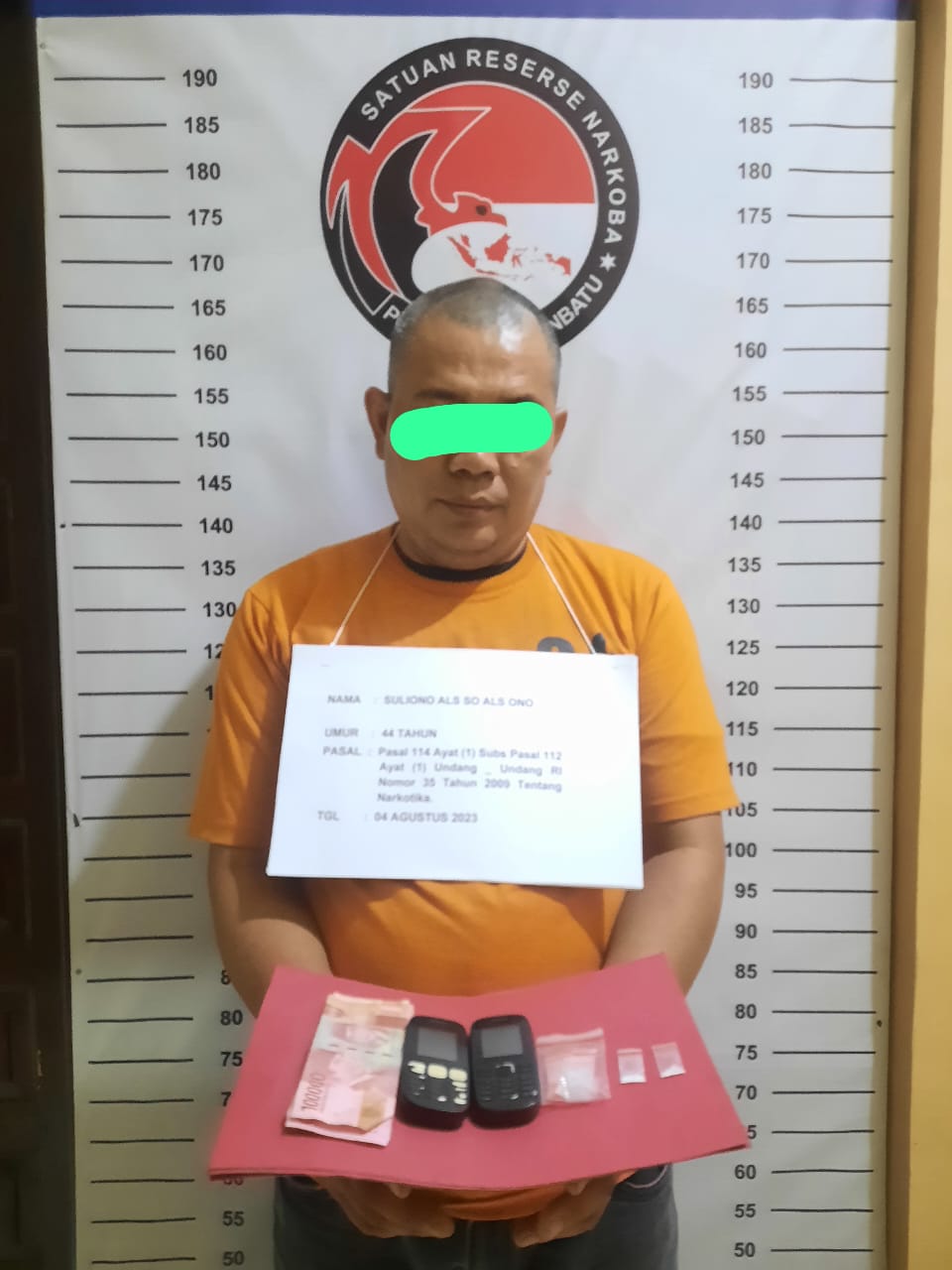 Polres Labuhanbatu Ringkus Pengedar Sabu  So Warga Dusun Cinta Makmur