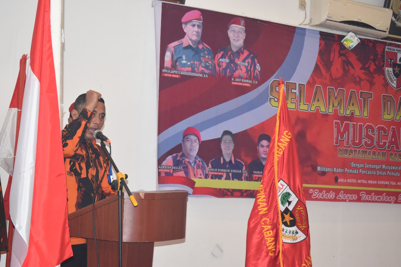 Lima kali Pemukulan Gong, Muscab ke V MPC Pemuda Pancasila Paluta diBuka, Andar Amin Harahap : Tetap Solid dan Kompak