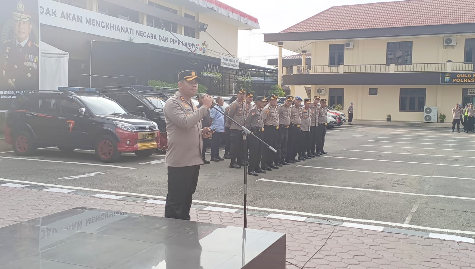 Wakapolrestabes Medan Cek Pengamanan Pasukan Kunjungan Presiden Rl