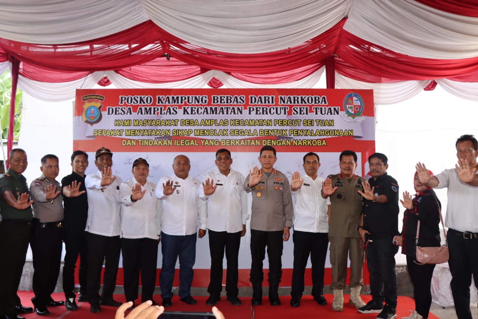 Camat Percut Seituan Fitryan Syukri Hadiri Launching Kampung Bebas Narkoba di Jermal 15 
