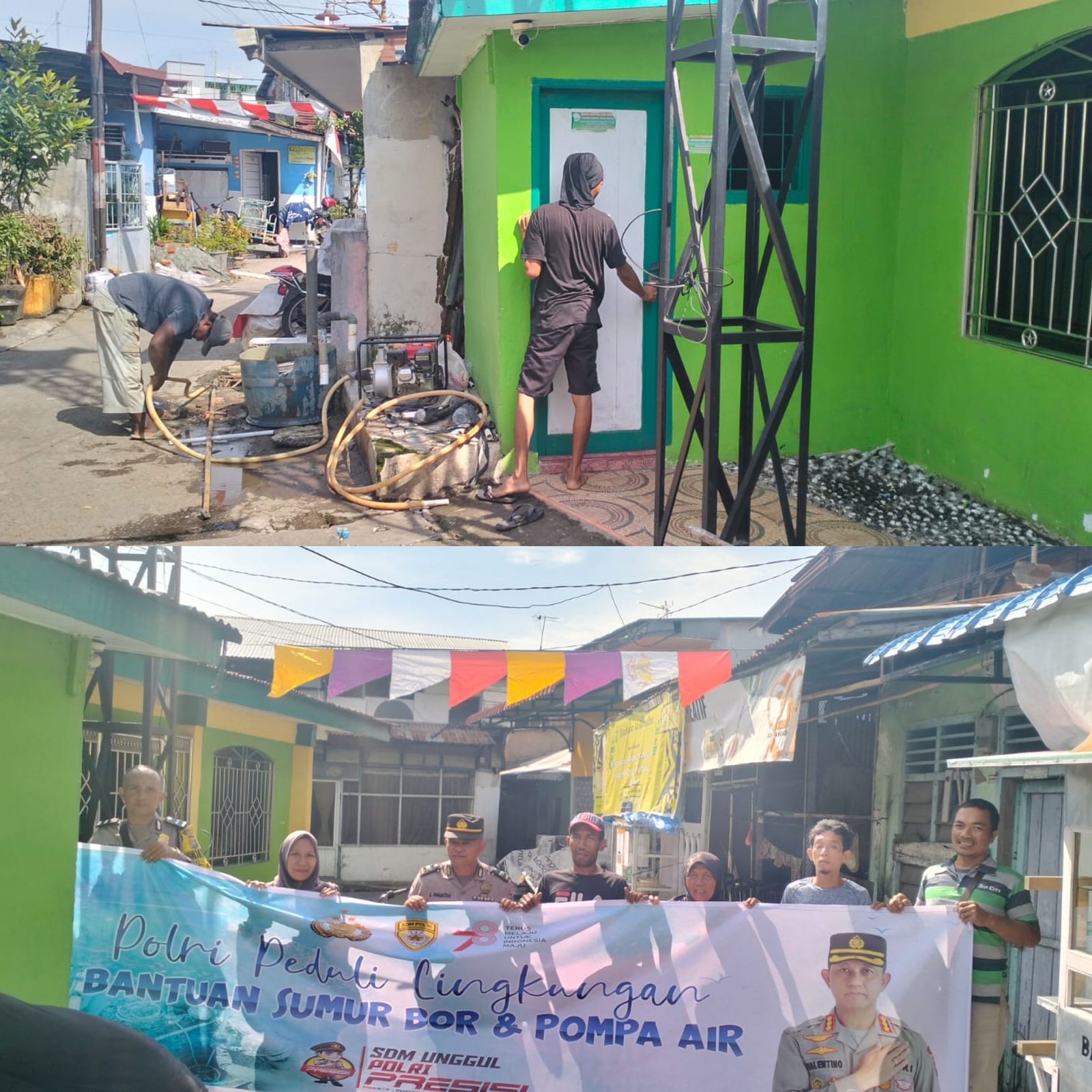 Kapolrestabes Medan Berikan Bantuan Sumur Bor kepada Warga Medan Amplas