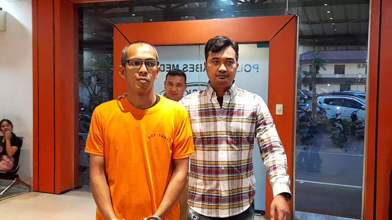 Polrestabes Medan Amankan Pelaku Pencurian Mobil Milik Yayasan