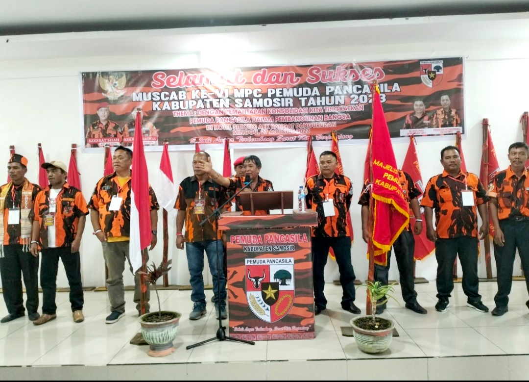 Pardamean Naibaho Calon Tunggal,  Terpilih Menjadi Ketua MPC Pemuda Pancasila Kabupaten Samosir 2023 - 2027,  Ayo Kita Besarkan 