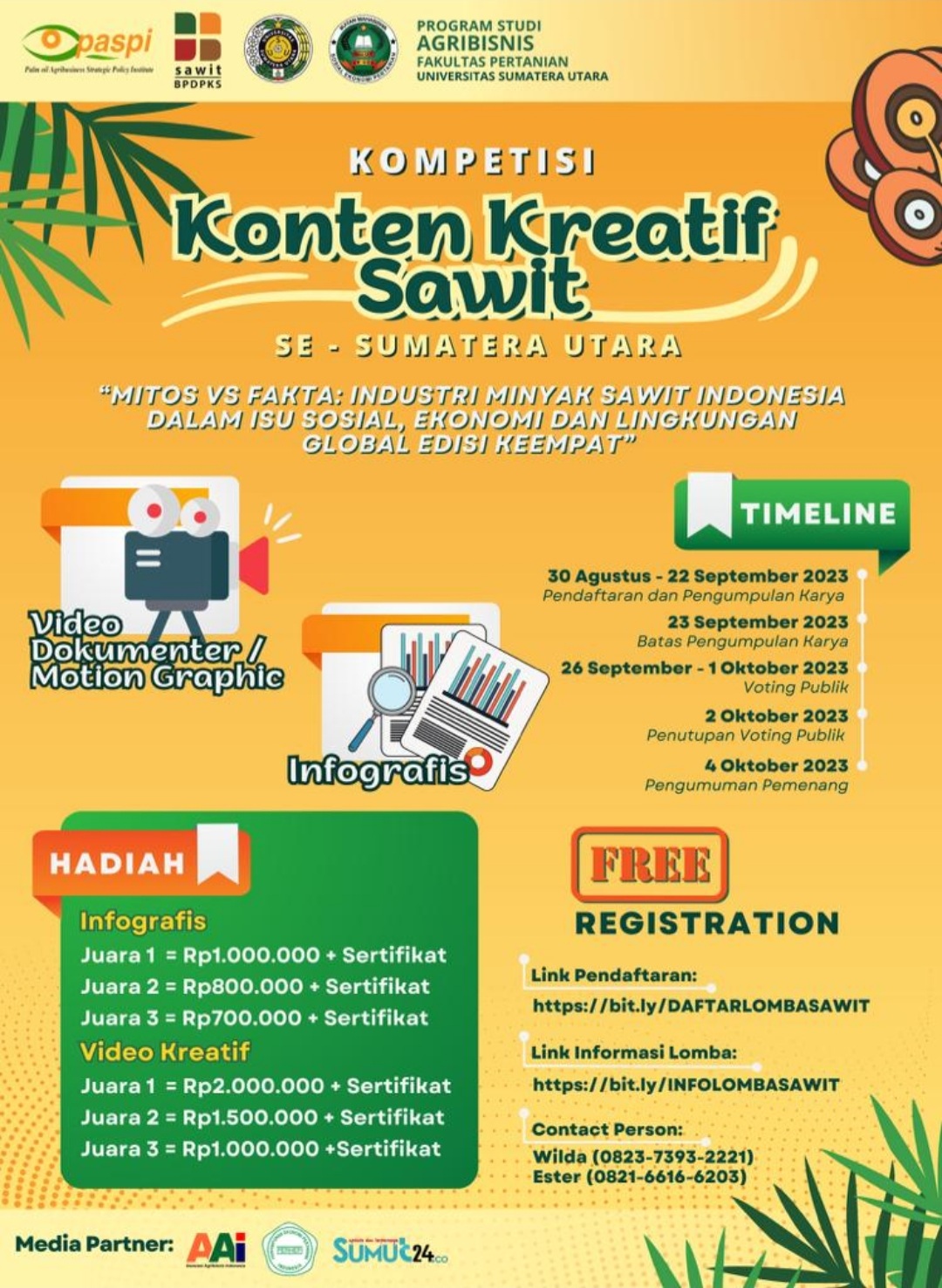 Ayo Segera Daftar Hadiah Jutaan Rupiah, PASPI - IMASEP Kerjasama Gelar Kompetisi Konten Kreatif