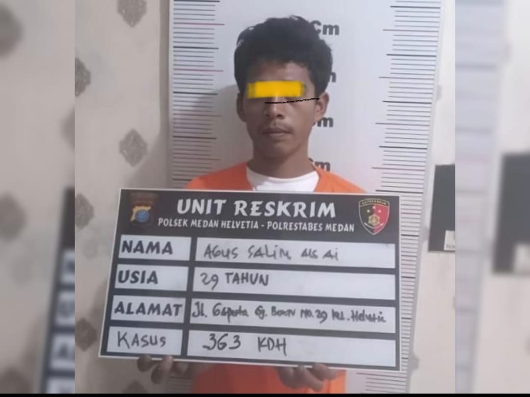 Polrestabes Medan Ringkus Pelaku Pencurian Praktek Dokter Gigi, Uang Digunakan untuk Membeli Narkoba