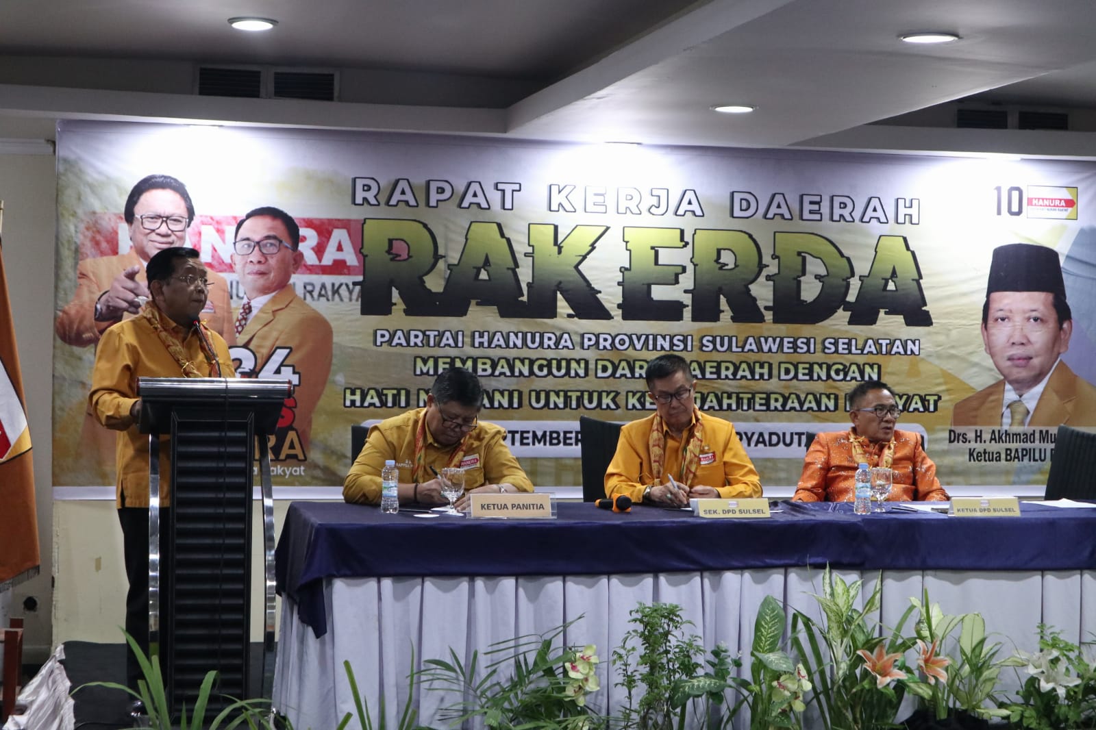 Partai Hanura Sulsel Gelar Rakerda,  Ketua Bappilu Akhmad Muqowam Ajak Caleg Harus Bersinergi Menangkan Pemilu 2024