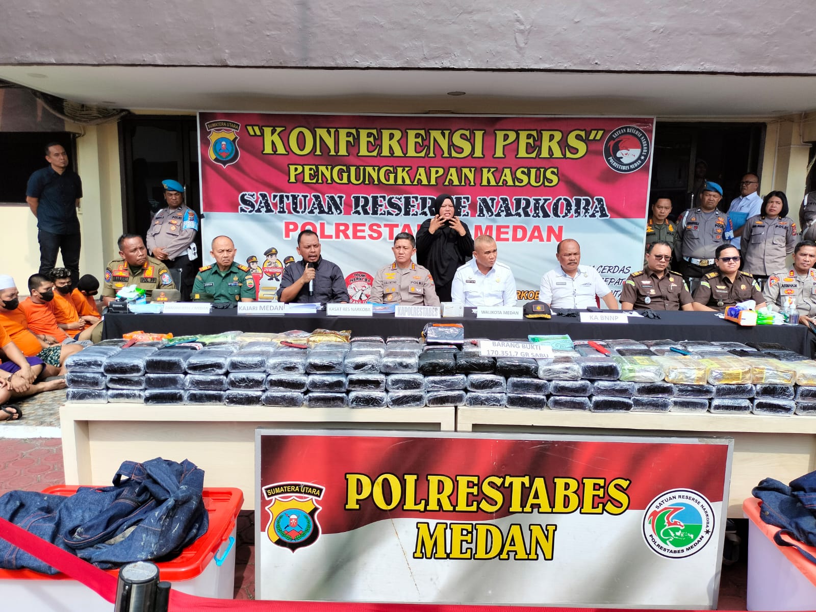 Polrestabes Medan Ungkap 56 Kasus Narkoba Sepanjang September 2023