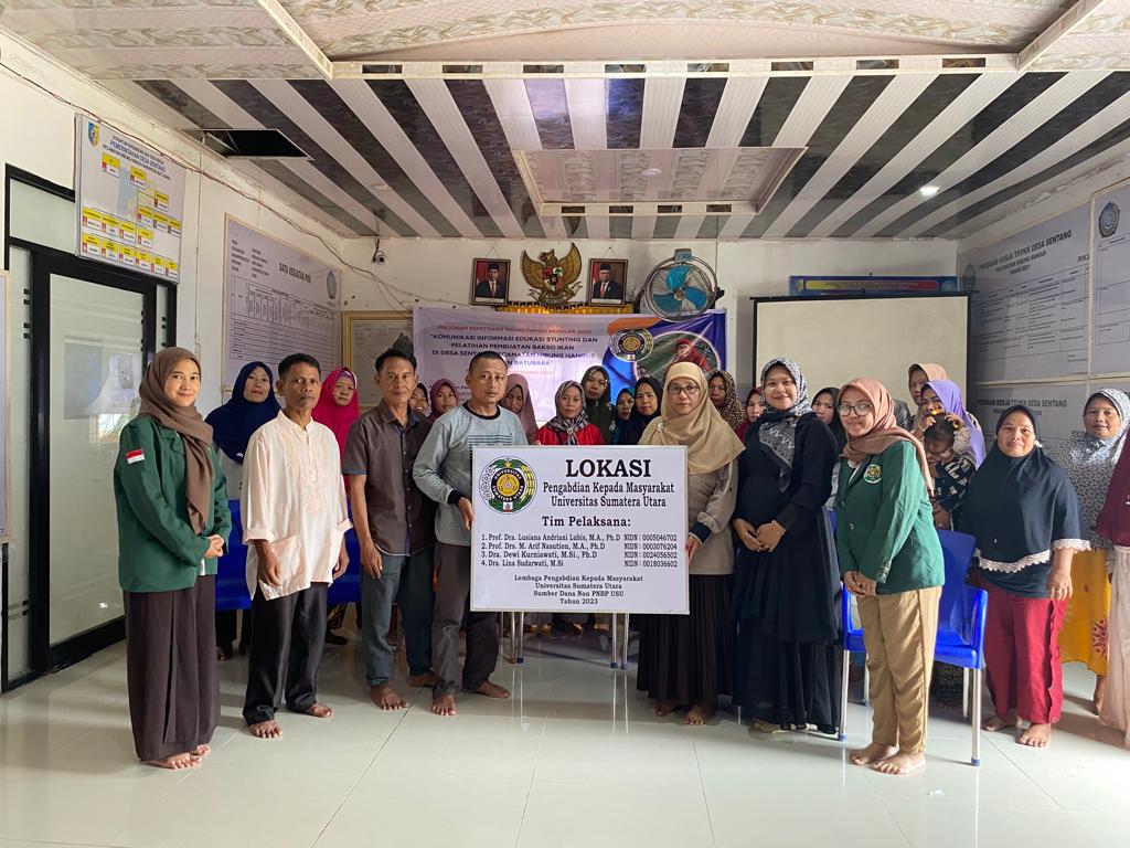 Tim Pengabdian Masyarakat USU Beri Pelatihan di Batubara, Latih Masyarakat Desa Sentang Membuat Bakso Ikan