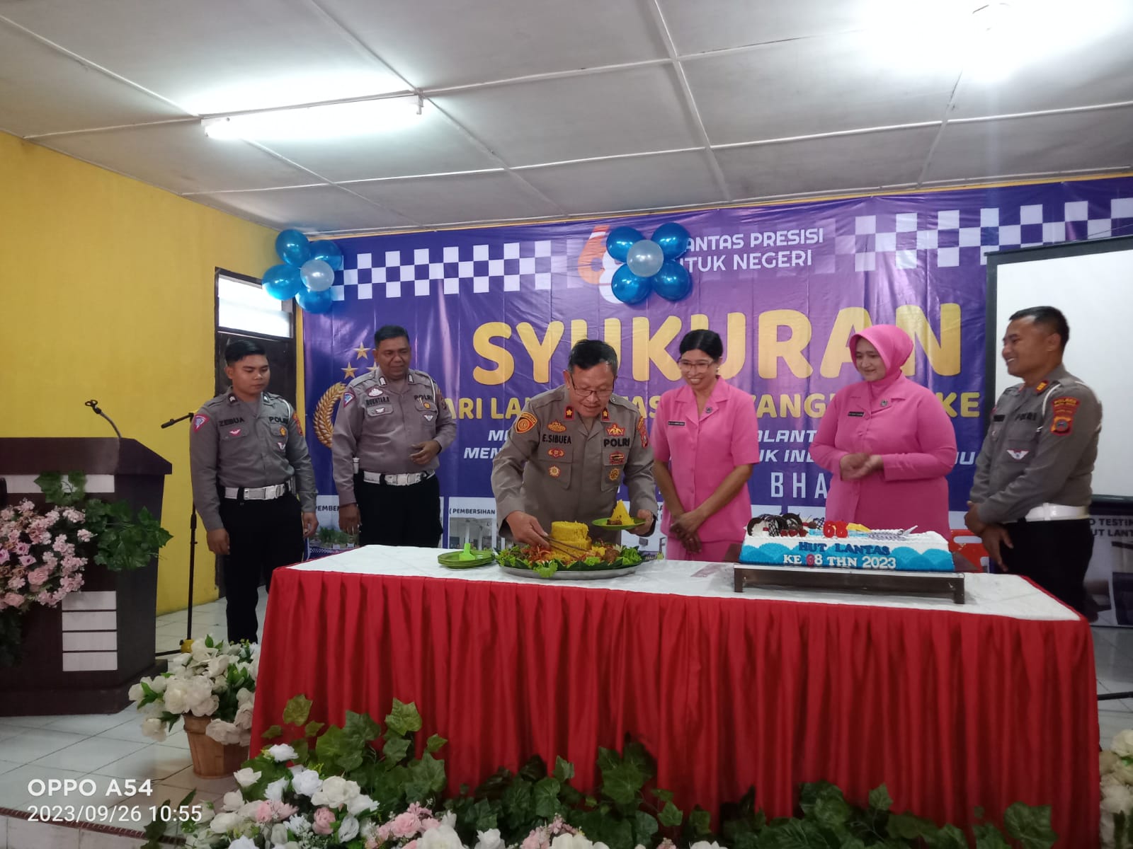 Sat lantas Polres Pakpak Bharat Syukuran Memperingati Hari Lalu Lintas Bhayangkara Ke - 68