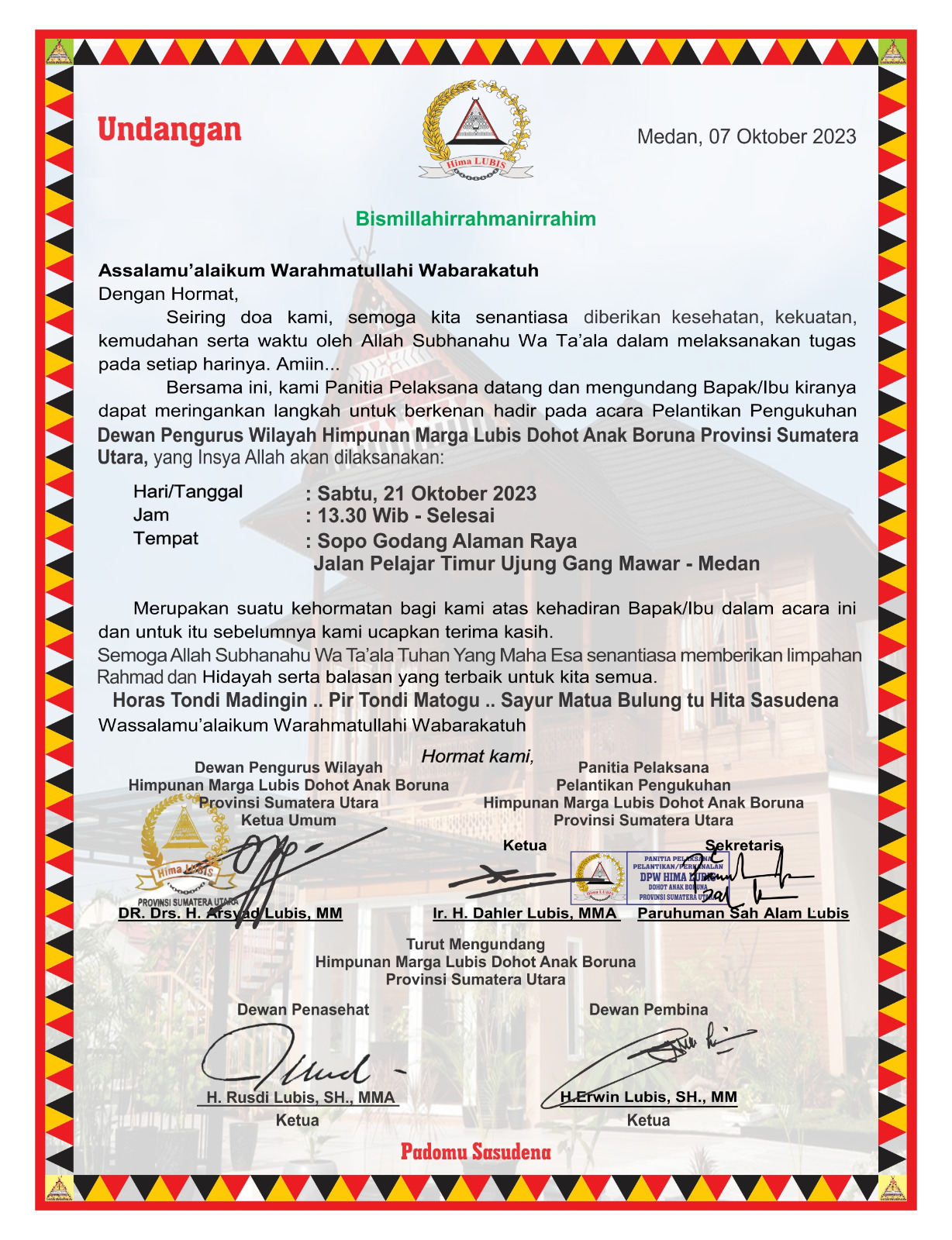 Hari Ini, Ketua Umum DPP HIMA Lubis Lantik Kepengurusan DPW HIMA Lubis Sumut, Ini Susunan Kepengurusannya