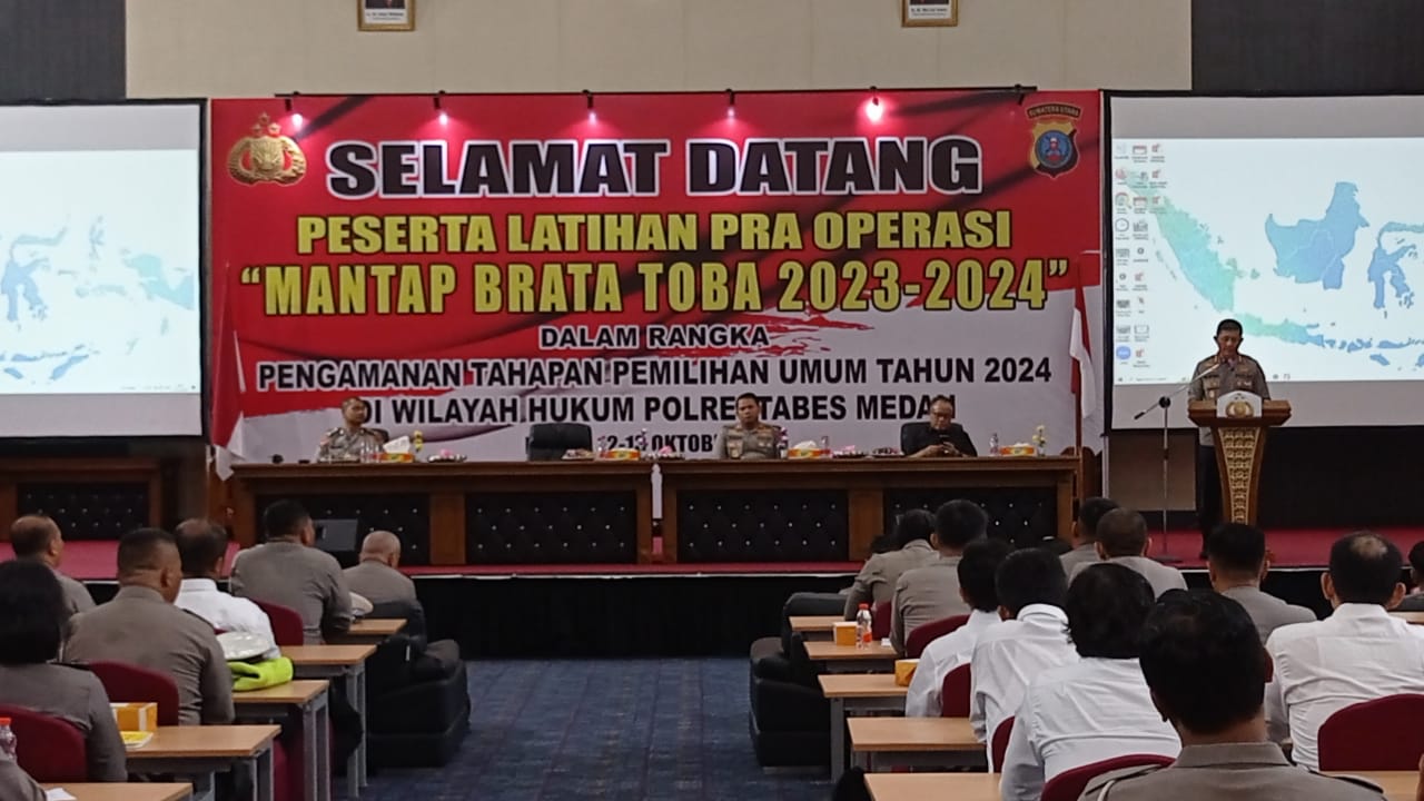 Polrestabes Medan Gelar Pelatihan Pra Operasi Mantap Praja Toba 2023-2024