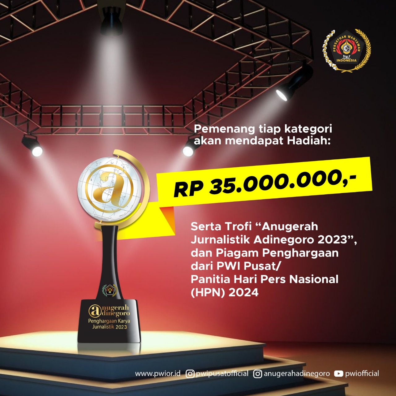 Anugerah Jurnalistik Adinegoro 2023 Berhadiah Rp 245 Juta