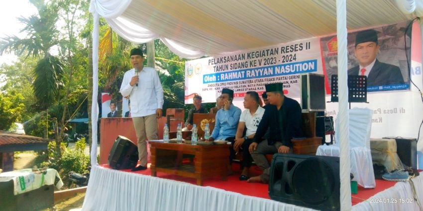 Anggota DPRDSU Rahmat Rayyan Nasution Reses II Tahun Sidang ke V 2023-2024 Di Angkola Barat