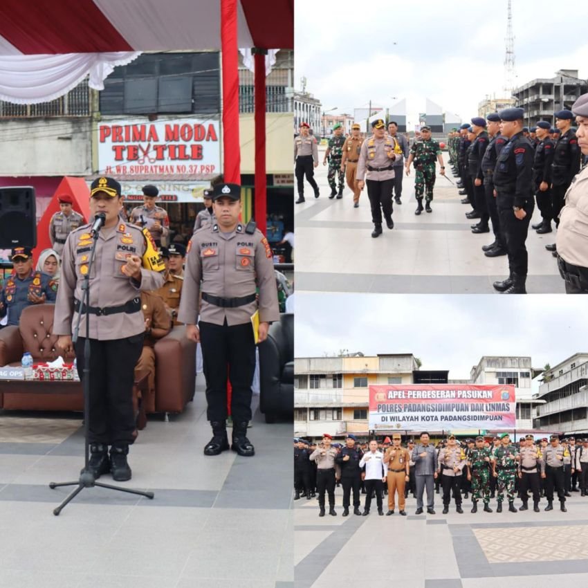 Polres Padangsidimpuan Siap Hadapi Pemilu 2024, AKBP Dudung : Pimpin Apel Pergeseran Pasukan Pengamanan TPS