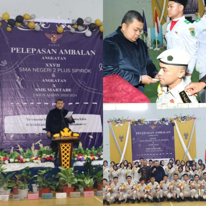 Bupati Tapsel Jadi Irup Pelepasan Ambalan SMAN 2 Plus Sipirok dan SMK Martabe