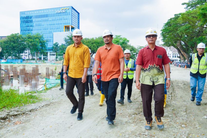 Tinjau Pembangunan Revitalisasi Lapangan Merdeka, Bobby Nasution: Insya Allah Selesai Tahun Ini