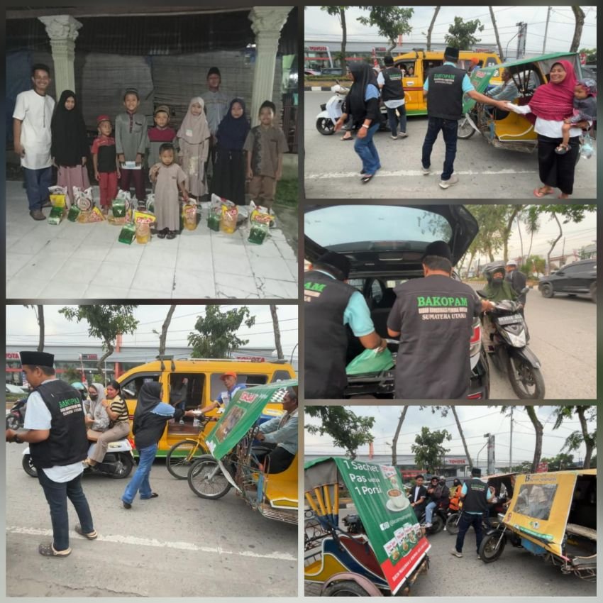BAKOPAM Sumut Salurkan Takjil dan Makanan Berbuka Puasa Bantuan dari PT Kurnia