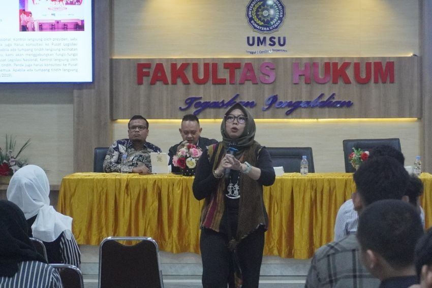 FH UMSU-PUSKASI UMSU-APHTNHAN Sumut Gelar Kuliah Umum "Masa Depan Pusat Legislasi Nasional"