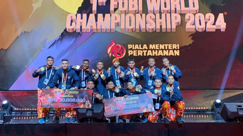 Tim Barongsai Yonko 469 Kopasgat Pancawara Raih Medali Emas Kejuaraan Internasional Piala Menhan 2024