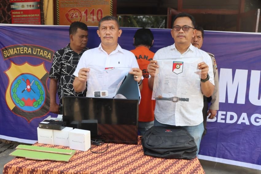 Satreskrim Polsek Teluk Mengkudu Bekuk Terduga Pelaku Curat Ditoko Ponsel