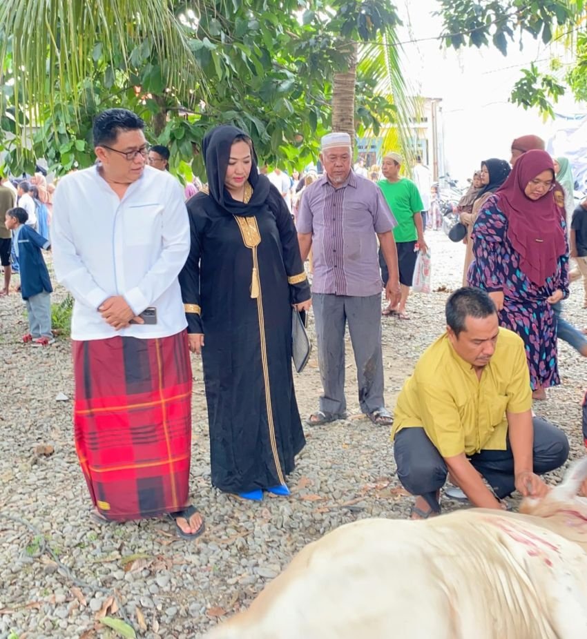 Idul Adha 1445 H, Ceo Sumut24 Group Bersama STM Masjid Al- Falah Sembelih 7 Ekor Qurban