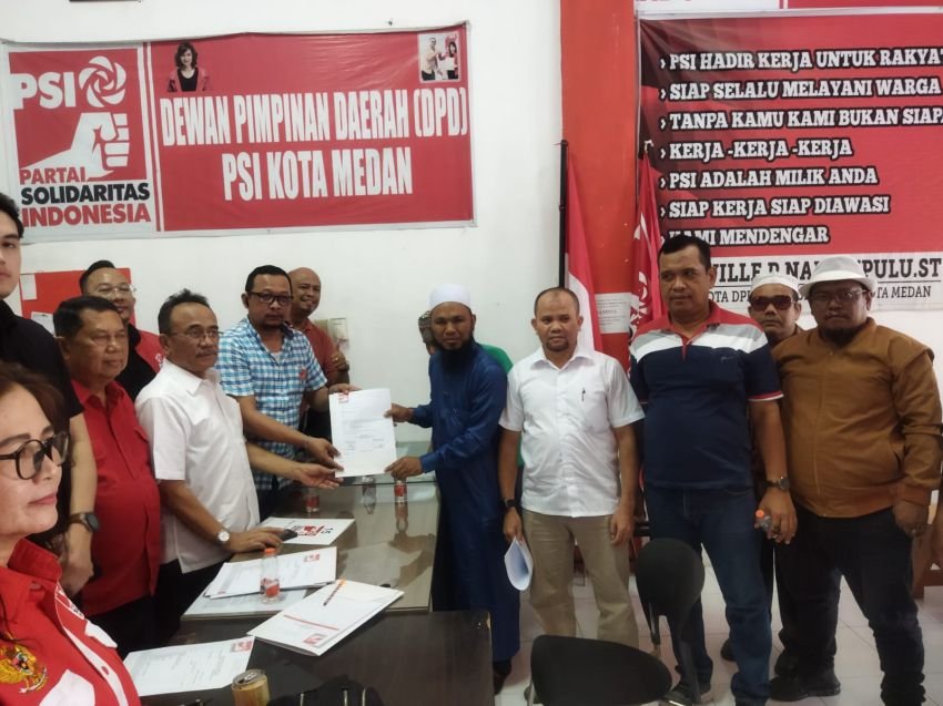 Pilkada Medan 2024, Balon Walikota Medan Sobirin Harahap Ikuti Fit Proper Test di DPD PSI Medan