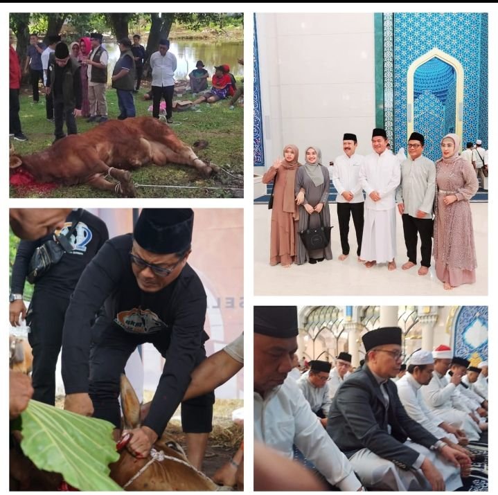 Gelar Penyembelihan Hewan Qurban, Dirut Bank Sumut Ajak Maknai Idul Adha Lewat Berqurban