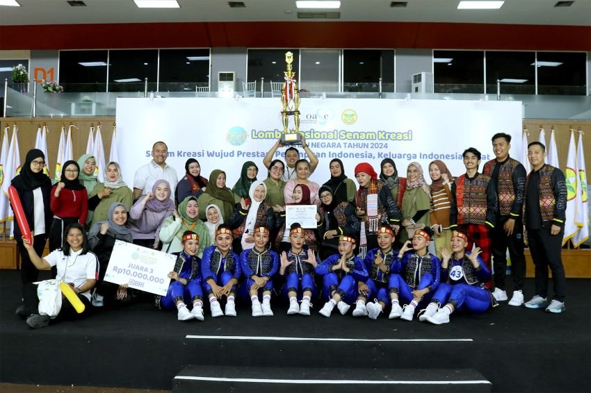 Tim Sumut Raih Juara 3 Senam Kreasi Piala Ibu Negara 2024 di Jakarta