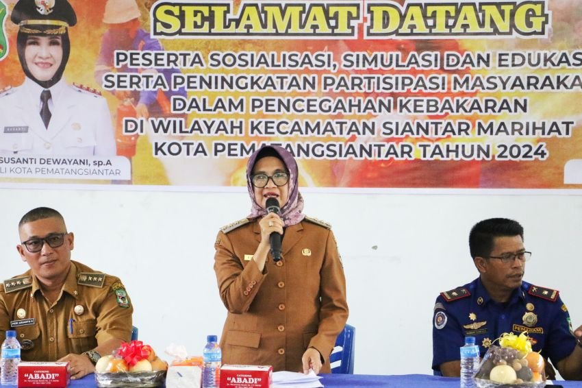 Wali Kota membuka Sosialisasi dalam Pencegahan Kebakaran di wilayah kecamatan Siantar Marihat