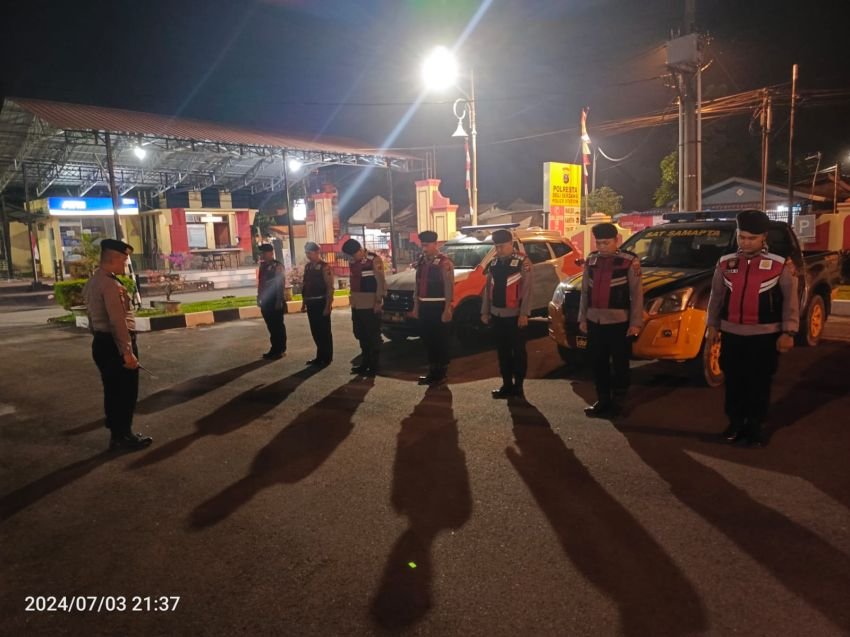 Usai hari Bhayangkara ke 78 Polresta Deli Serdang semakin meningkatkan Patroli Blue Light Ciptakan Situasi Kamtibmas Aman dan kondusif