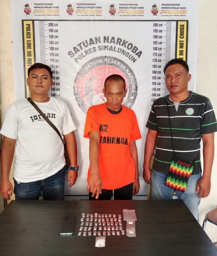 Polsek Tanah Jawa Berhasil Ungkap Peredaran Narkoba, Tersangka Bersama Sabu 13,29 Gram Diamankan