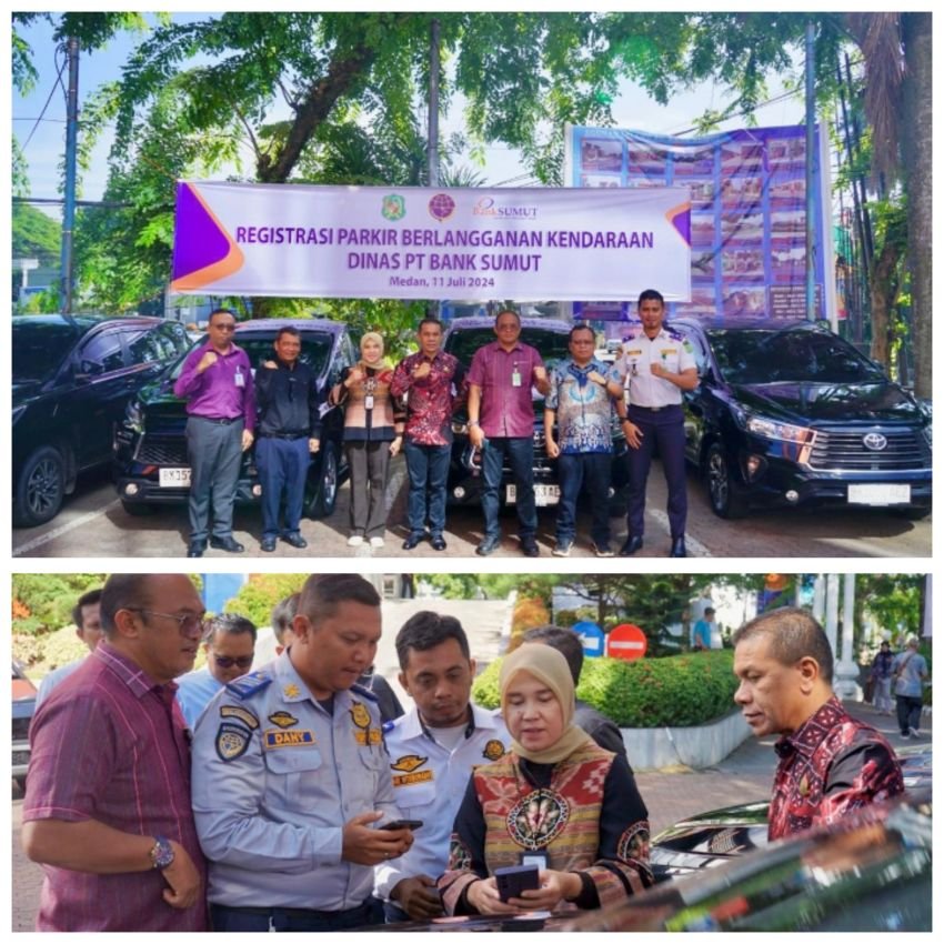 Bank Sumut Fasilitasi Registrasi Parkir Berlangganan Kendaraan di Lingkungan Bank Sumut