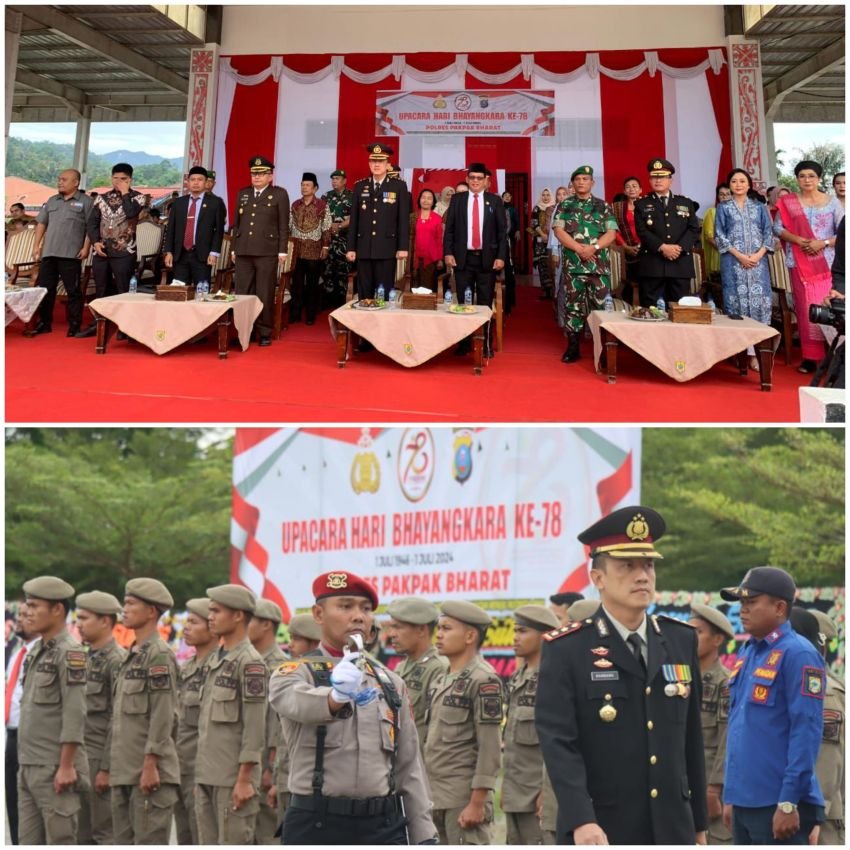 Rayakan HUT Bhayangkara Ke-78, Polres Pakpak Bharat Dukung Percepatan Transformasi Ekonomi Menuju Indonesia Emas