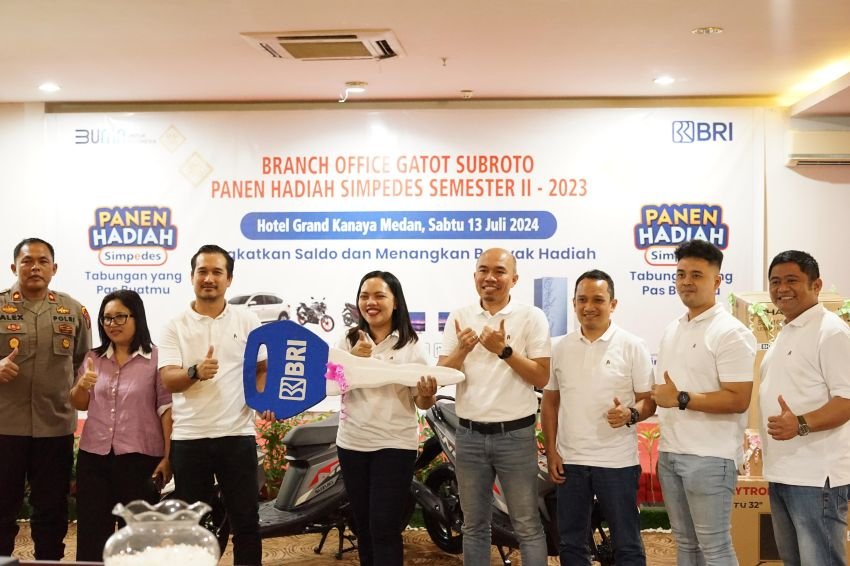 BRI Branch Office Medan Gatot Subroto Kembali Gelar Panen Hadiah Simpedes, Ada Grandprize Mobil