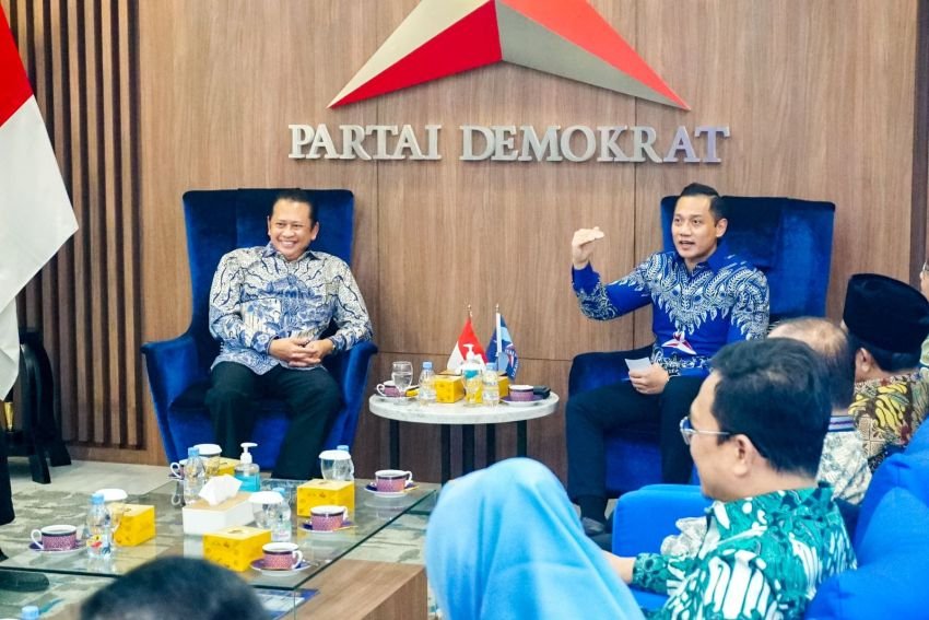 Bertemu Ketua Umum Partai Demokrat, Ketua MPR RI Bamsoet Terima Aspirasi Evaluasi Sistem Pemilu dan Demokrasi