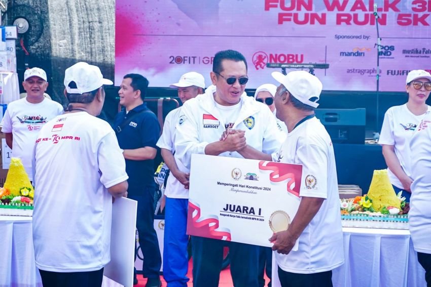 MPR RI Gelar Fun Walk 3 KM, Fun Run 5 KM serta Donor Darah Peringati HUT ke-79 MPR RI