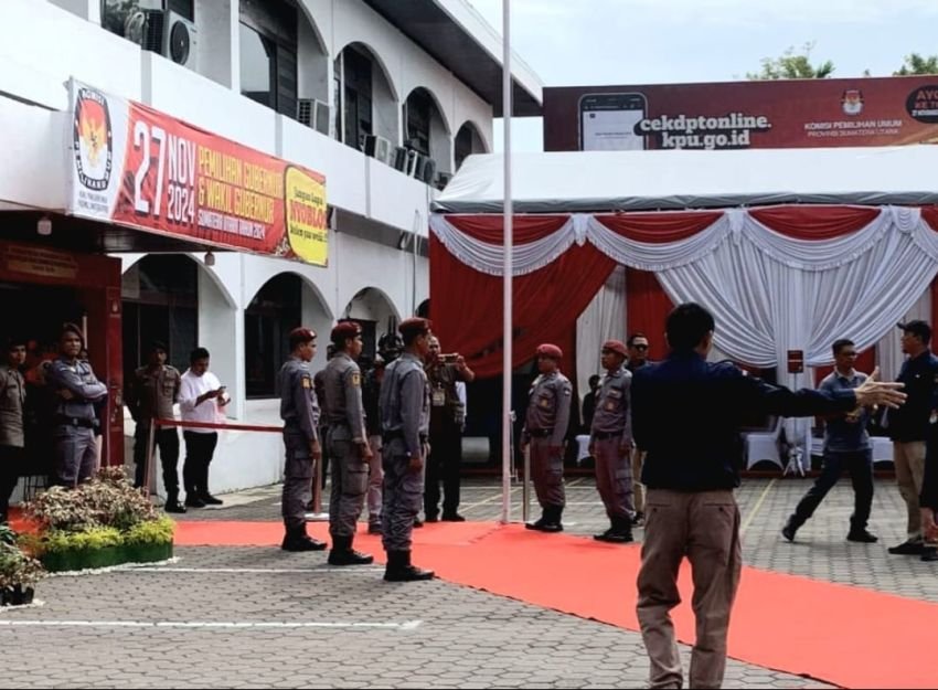 Polda Sumut Sukses Amankan dan Kawal Rombongan Paslon Di Hari Pertama Pendaftaran Paslon Gubernur Sumut