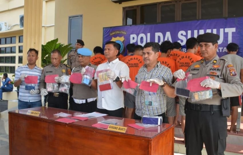 Polres Labusel Ringkus 18 Terduga Pelaku Narkoba