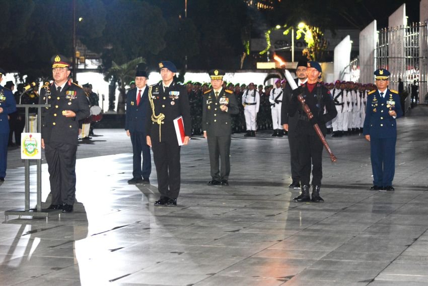 Komandan Kosek I Medan Ikuti Upacara AKRS di Taman Makam Pahlawan Bukit Barisan