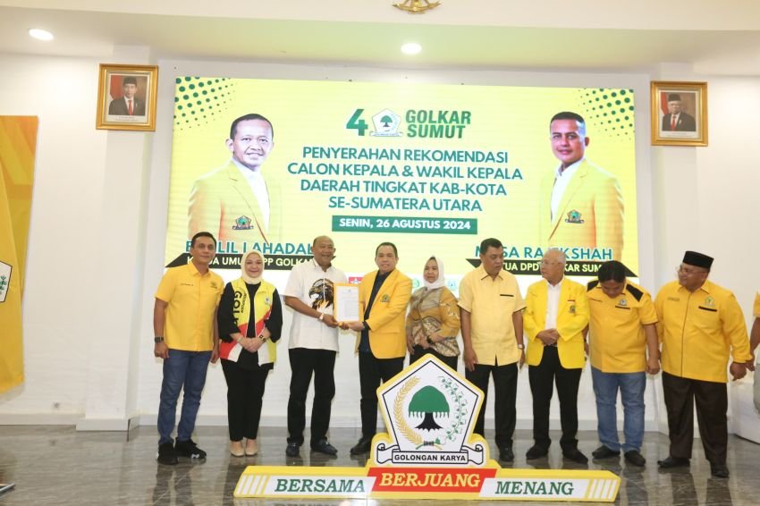 Serahkan B1-KWK ke 17 Bacakada, Golkar Sumut : Kami Dukung Sepenuhnya