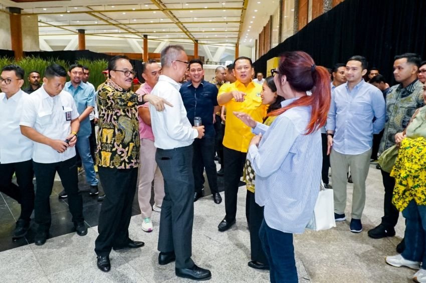 Tinjau Persiapan Rapimnas dan Munas XI Partai Golkar Bersama Plt Ketua Umum Agus Gumiwang, Bamsoet Pastikan Rapimnas dan Munas XI Partai Golkar Digela