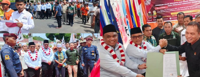 Di Usung 4 Partai! Letnan Dalimunthe dan Harry Pahlevi Harahap Resmi Daftar ke KPU