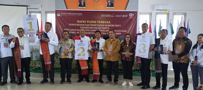 Cabut Nomor di Toba, Paslon Effendi Napitupulu - Audi Murphy Sitorus Ingatkan Soal Netralitas ASN