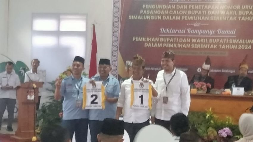 Paslon H. Anton Saragih dan Benny Gusman Sinaga Resmi Mendapatkan Nomor Urut 2 di Pilkada Simalungun